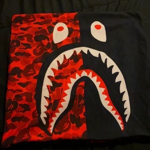 Shark pillow case, bathing ape